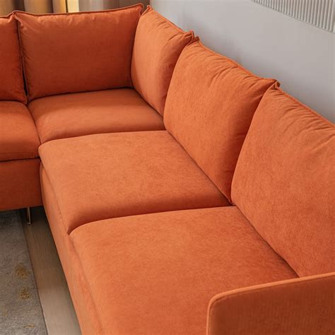 Modular L-shaped Sectional Sofa Left Hand Facing Corner Couch 90"Single ...