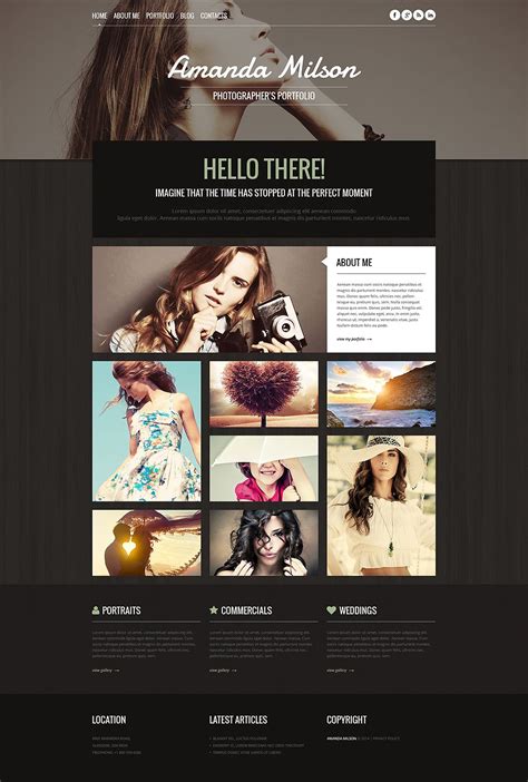 Photographer Portfolio Responsive WordPress Theme #48843