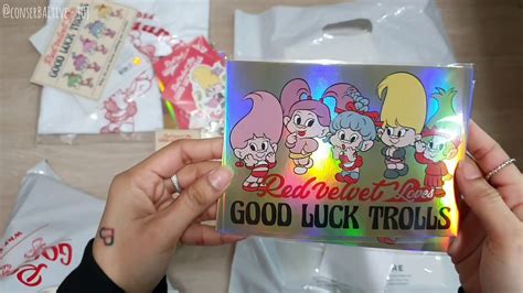 [UNBOXING] Red Velvet Loves Good Luck Trolls Merchandise - YouTube