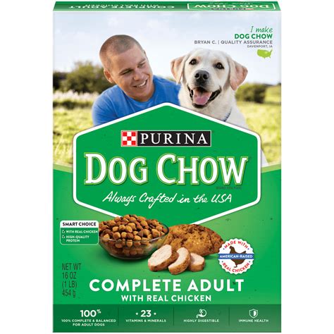 Purina Dog Chow Dry Dog Food, Complete Adult With Real Chicken, 16 oz. Box - Walmart.com ...