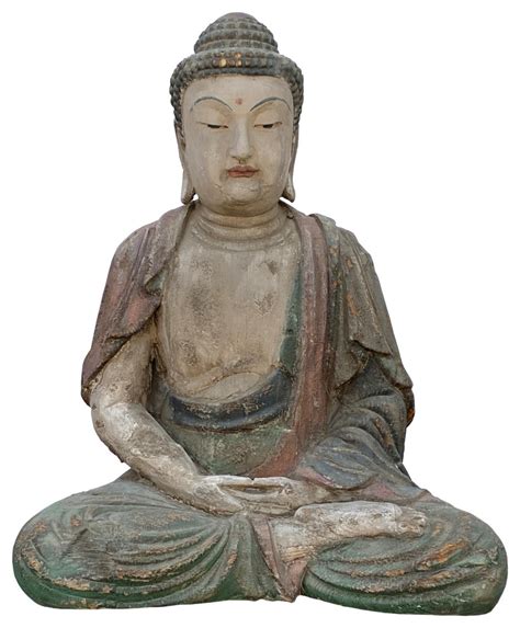 Large Chinese Rustic Wood Sitting Meditation Shakyamuni Buddha Statue Hws1573 - Asian ...