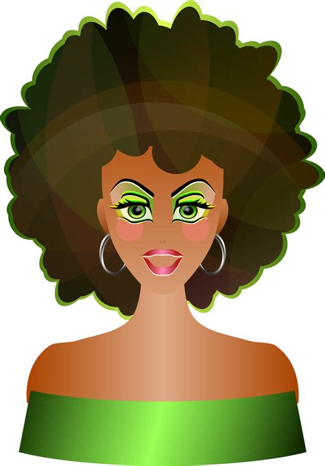 Female Silhouette Png Freeuse Library Afro Clipart Dr - vrogue.co