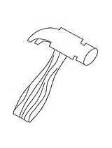 Hammer Outline Clipart Coloring Pages Template Templates Barn Printable  sketch template