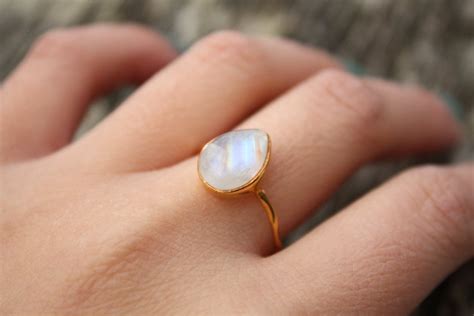 White Moonstone Ring: $55 | Engagement Rings Under $100 | POPSUGAR ...