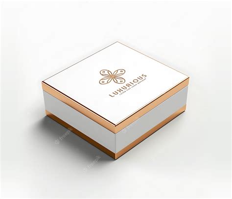 Premium PSD | PSD Logo mockup on White square box