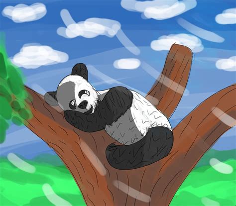 panda sleeping in the tree JVA.D.C.M123 - Illustrations ART street