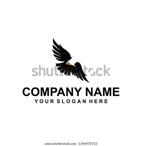 Black Eagle Logo Vector Stock Vector (Royalty Free) 1346970752