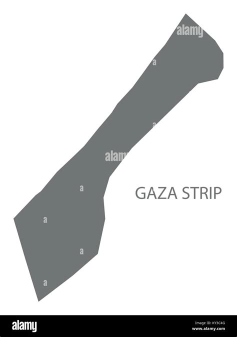 Gaza Strip Map Of Palestine Grey Illustration Silhouette Shape Stock ...