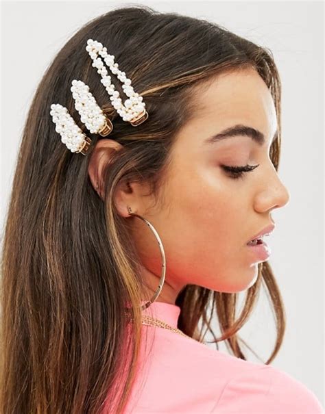 ASOS Design Pearl Hair Clip Set | Best Gift Ideas For Friends 2019 ...