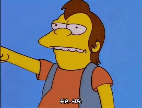 Simpsons Nelson GIF - Simpsons Nelson Haha - Discover & Share GIFs | Haha gif, Funny gif, Haha