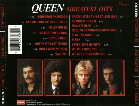 CARATULAS DE CD DE MUSICA: Queen Greatest Hits (1981)