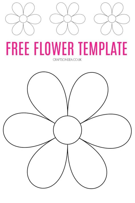 Flower Template (FREE Printable PDF) | Flower templates printable, Flower templates printable ...