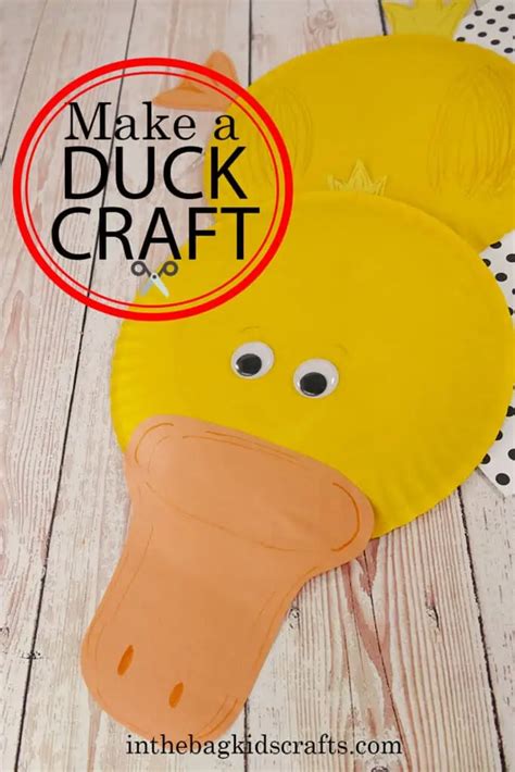 Paper Plate Duck Craft (with FREE Template) • In the Bag Kids' Crafts