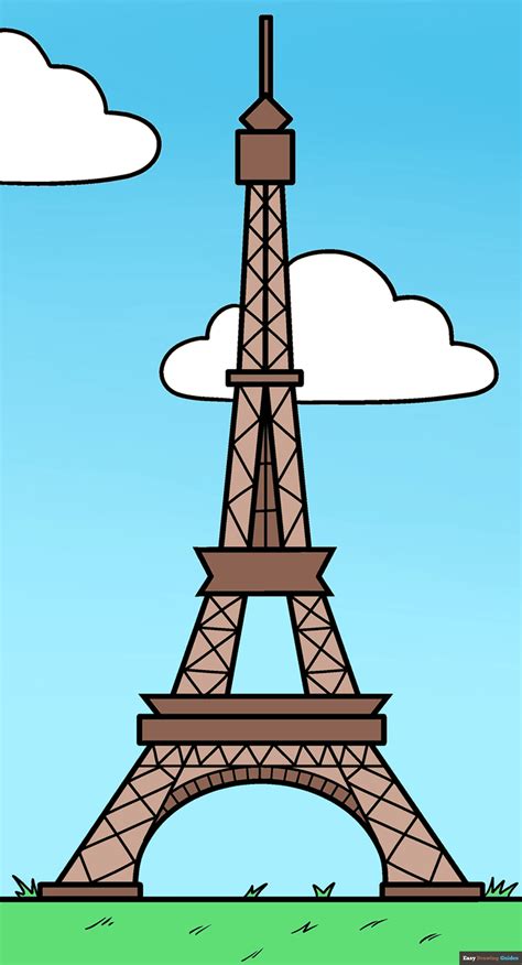 How To Draw The Eiffel Tower Easy – NBKomputer