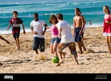 Young people, beach, Durban, Kwazulu-Natal, South Africa Stock Photo ...