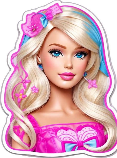 Barbie em 2024 | Bolo com plaquinhas, Topo de bolo 15anos, Imagens de papai noel