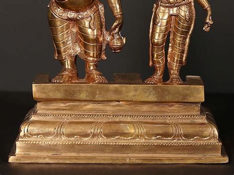 9" Agastya Muni with His Wife Lopamudra | Bronze Statue | Exotic India Art