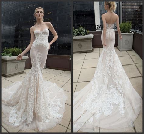 Strapless Nude Lining Bridal Gown Lace Tulle Wedding Dresses S5757 - China Wedding Dress and ...