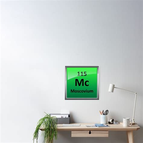 "Moscovium or Element 115 Periodic Table Symbol" Poster by sciencenotes | Redbubble