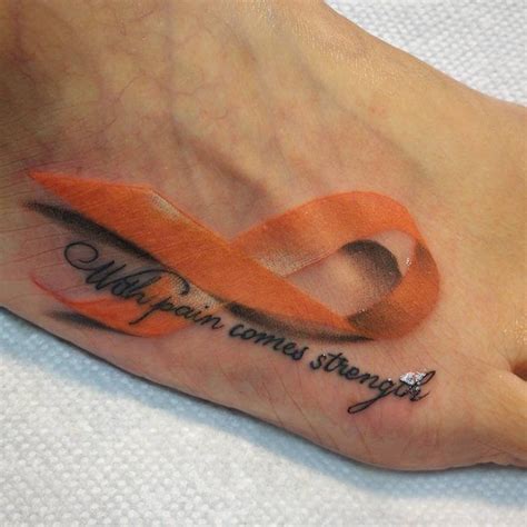 Cancer Ribbon Tattoo 47 | Cancer ribbon tattoos, Cancer tattoos, Cancer ...