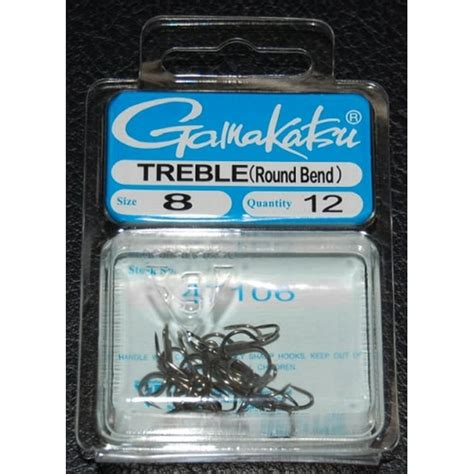 Gamakatsu Treble Hooks Round Bend Bronze - Size 8 - Walmart.com - Walmart.com