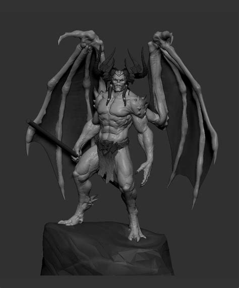 Demon with wings, Raul Dolcet on ArtStation at https://www.artstation.com/artwork/3orXkm | Demon ...