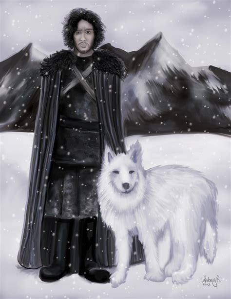 Jon Snow and Ghost by Ayeri on DeviantArt