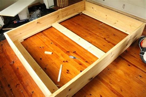 Diy Rustic Queen Bed Frame With Storage Box Spring – Hanaposy