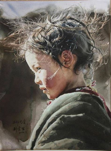 Stunning Realistic Tibetan Watercolors | Известные художники, Портрет, Акварельные портреты