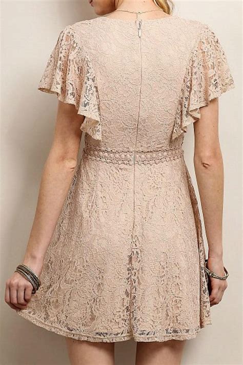 Taupe Lace Dress | Lace dress casual, Dresses, Black dress outfit casual