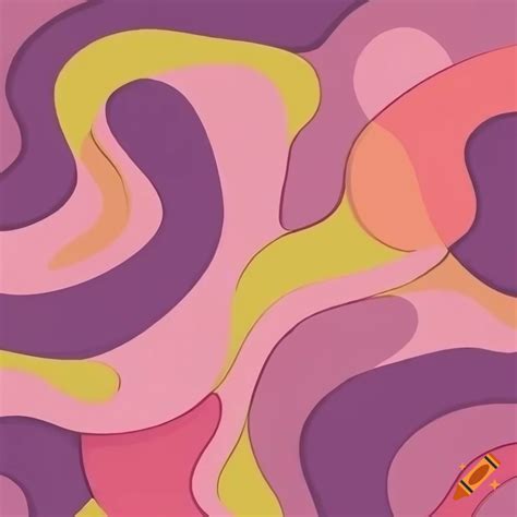 Abstract mid century modern art wallpaper with vibrant colors on Craiyon