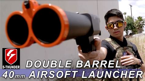 S-Thunder Double Barrel 40mm Airsoft Launcher - Airsoft Evike.com - YouTube