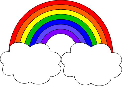 Rainbow With Clouds SVG File - Best Free Fonts | Befonts Gallatone ...