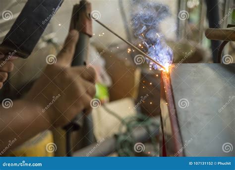 The Electric Welding Process. Stock Photo - Image of abstract, repair ...