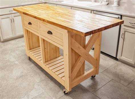 Rustic Butcher Block Kitchen Island – Things In The Kitchen