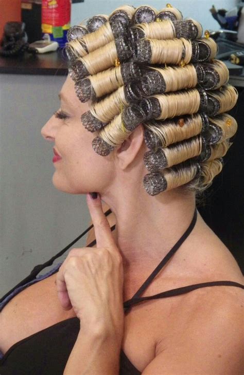 Pin by T.Shima on tightly wetset | Hair rollers, Roller set hairstyles ...