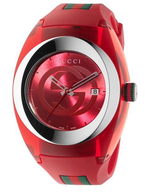 Gucci Sync Stainless Steel Watch in Red for Men | Lyst