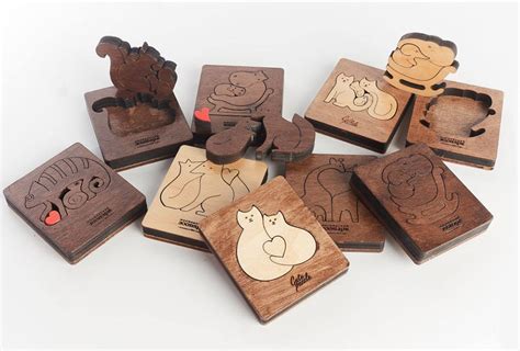 Wooden puzzle on Behance