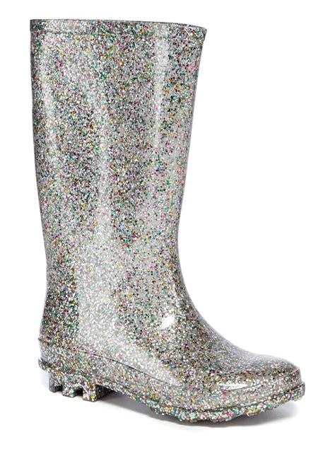 Silver Glittery Wellies - 9 Infant | Wellies, Glittery, Rubber rain boots