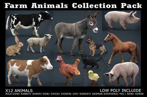 3D farm animals pack - TurboSquid 1204247