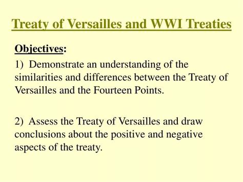 PPT - Treaty of Versailles and WWI Treaties PowerPoint Presentation, free download - ID:5760581