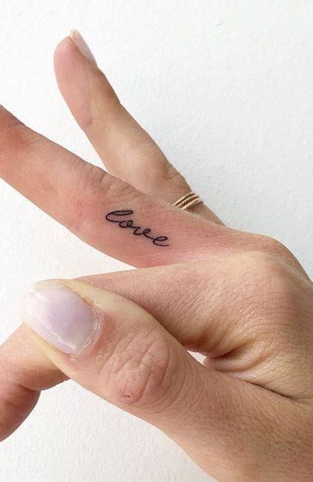 25 Finger Tattoos That Will Never Go Out of Style | Finger tattoos words, Cute finger tattoos ...