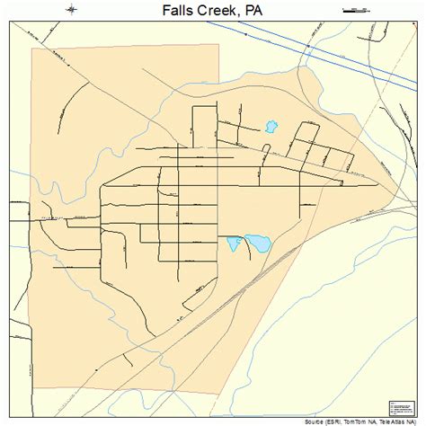 Falls Creek Pennsylvania Street Map 4225136