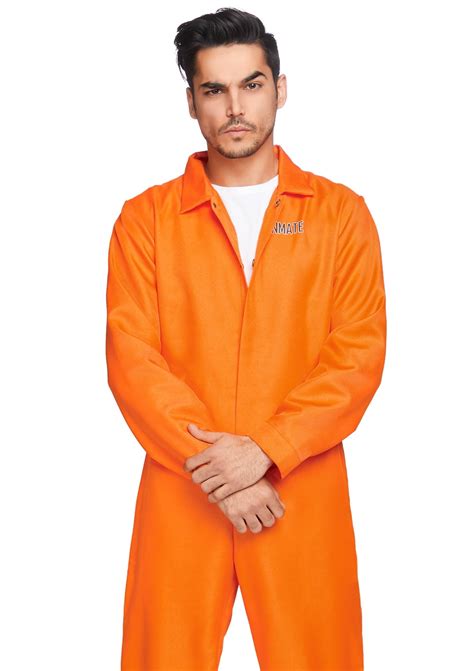 Leg Avenue Men's Prison Jumpsuit Costume - Walmart.com