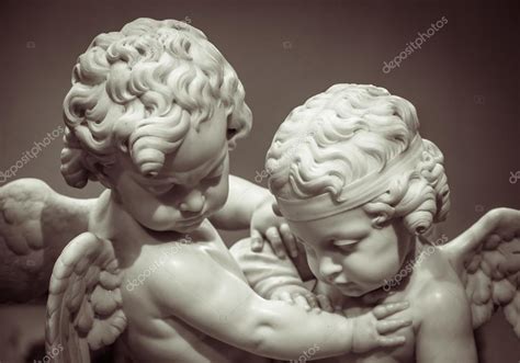 Beautiful marble statue of two angels ⬇ Stock Photo, Image by © gilmanshin #116330704