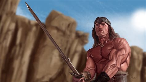 Images Arnold Schwarzenegger Swords Warriors Conan the 3840x2160