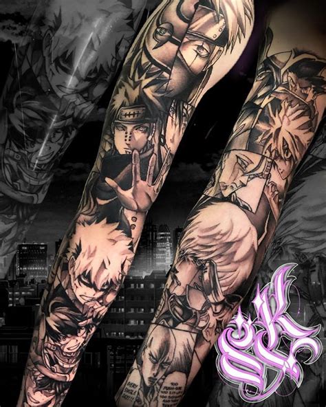 Anime Sleeve Tattoo by Kaya