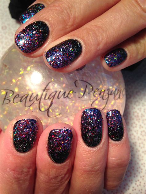 Black rainbow glitter nails Rainbow Glitter, Us Nails, Short Nails, Glitter Nails, Nail Art ...