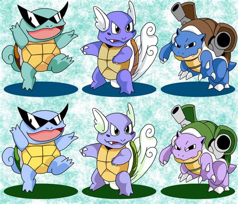 007-009 Squirtle Evolutions by CaloyPinoy on DeviantArt