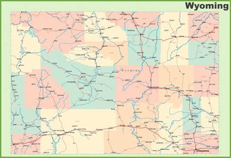 Printable Map Of Wyoming | Printable Maps